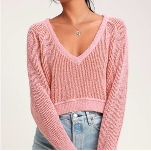 Free People V-neck textured sweater